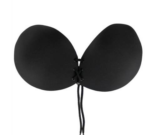 Bye Bra Round Lace-It Adhesive Bra Black Cup E - Invisible Strapless Solution