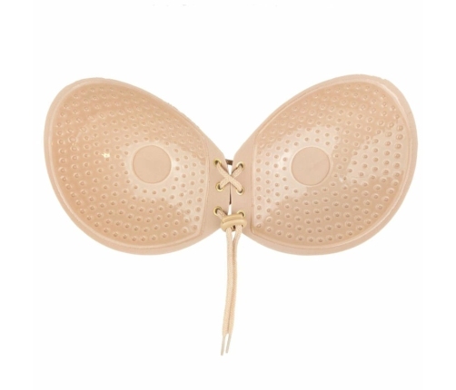 Bye Bra Round Lace-it Adhesive Bra Beige Cup C - Reusable & Strapless