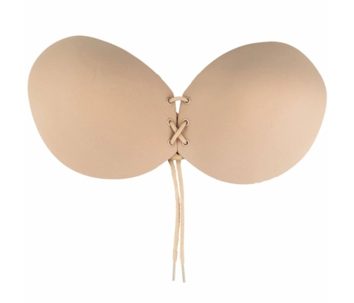 Bye Bra Round Lace-it Adhesive Bra Beige Cup C - Reusable & Strapless