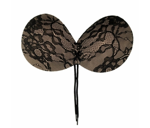 Bye Bra Round Lace-it Adhesive Bra E Cup - Interlaced Embroidery, Reusable