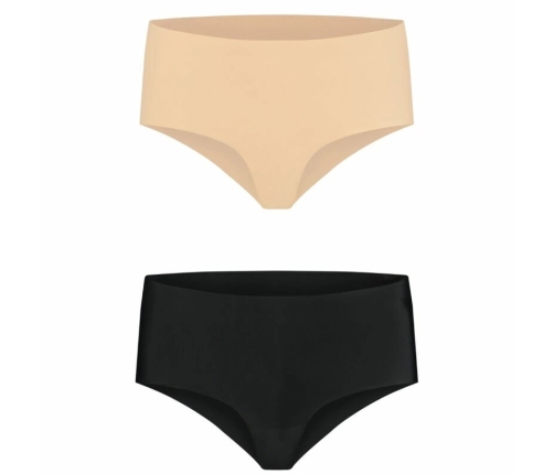 Bye Bra Seamless Invisible Highbrief Panties 2-Pack Size S Beige