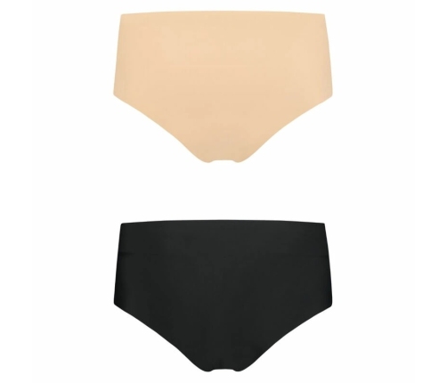 Bye Bra Seamless Invisible Highbrief Panties 2-Pack Size S Beige