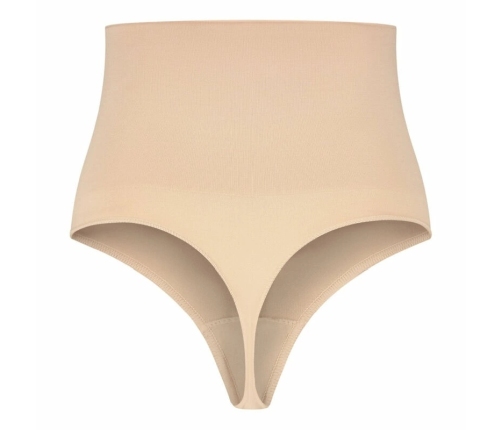 Bye Bra Seamless High Waist Thong Shapewear Beige Size S