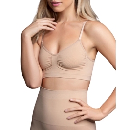 Bye Bra Seamless Medium Control Bra XL Beige Comfort Fit