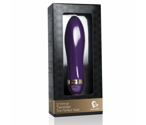 Rocks-Off Twister 10-Mode Waterproof Intimate Massager, Purple Silicone