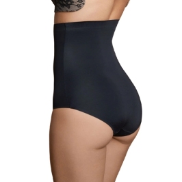 Bye Bra Seamless High Waist Briefs Black S - Lightweight Invisible Panty