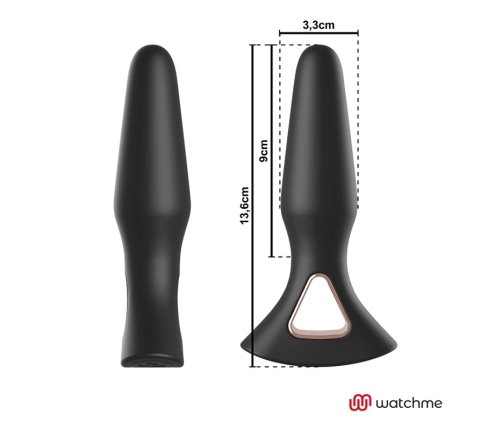 ANBIGUO Alexandru Silicone Intimate Plug with WATCHME Remote, 13.6 cm, Black