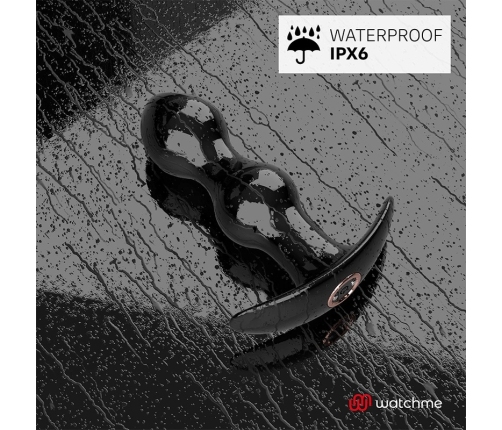 ANBIGUO Tiberio Intimate Plug with WATCHME Remote - 7 Modes, Black, 12.2 cm