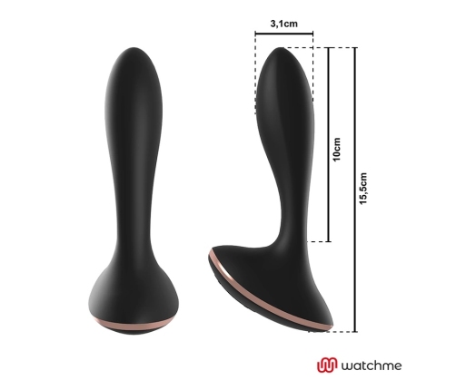 ANBIGUO Vernet Anal Plug with WatchMe Remote, 7 Modes, Silicone, Black