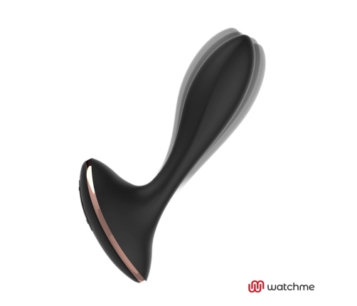 ANBIGUO Vernet Anal Plug with WatchMe Remote, 7 Modes, Silicone, Black