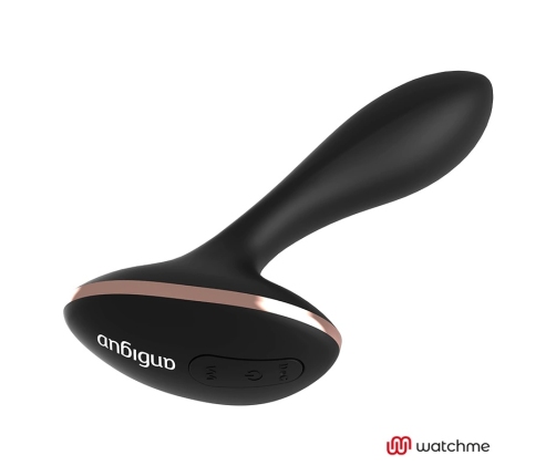ANBIGUO Vernet Anal Plug with WatchMe Remote, 7 Modes, Silicone, Black