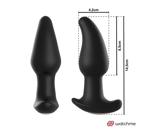 ANBIGUO - WATCHME CONTROL REMOTO PLUG ANAL VIBRADOR CON ROTACIÓN DE PERLAS AMADEUS