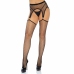 Leg Avenue Industrial Net Stockings with O-Ring Garter Belt, One Size