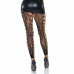 Leg Avenue One Size Leopard Lace Footless Tights with Net Panel
