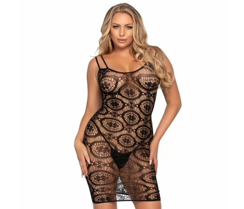Leg Avenue Daisy Crochet Mini Dress One Size - Elegant Mesh Design