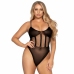 Leg Avenue Bodysuit & Skirt Set - One Size, Elegant Black Design