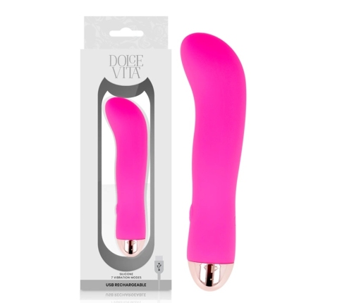 Dolce Vita Pink Two Rechargeable 7-Mode Silicone Intimate Device