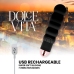 Dolce Vita Six Black - USB Rechargeable Silicone Model, 7 Modes, 13 cm