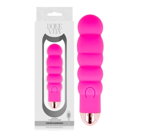 DOLCE VITA - VIBRADOR RECARGABLE SIX ROSA 7 VELOCIDADES