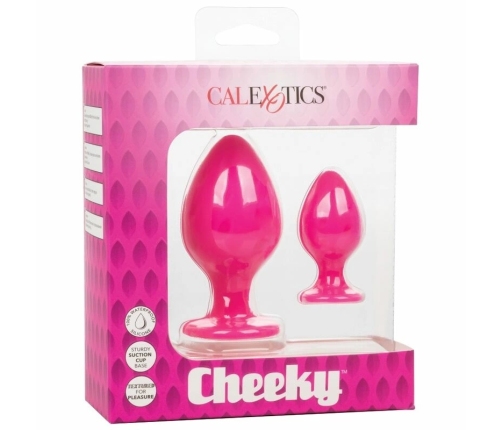 CalExotics Cheeky Silicone Plug Pink - Compact & Waterproof Design