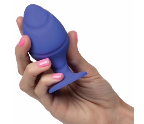 CalExotics Cheeky Silicone Plug Purple Waterproof Two Sizes