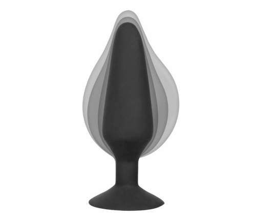 CalExotics XL Silicone Expandable Plug with Suction Base 16cm Black