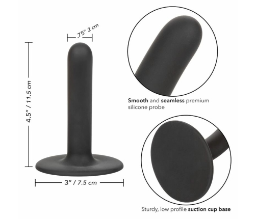 CalExotics Boundless Slim Silicone Probe 11.5 cm Suction Cup Black