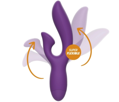 Rewolution REWOFUN Flexible Dual Motor Vibrator with Rabbit, 19.5 cm, Pink