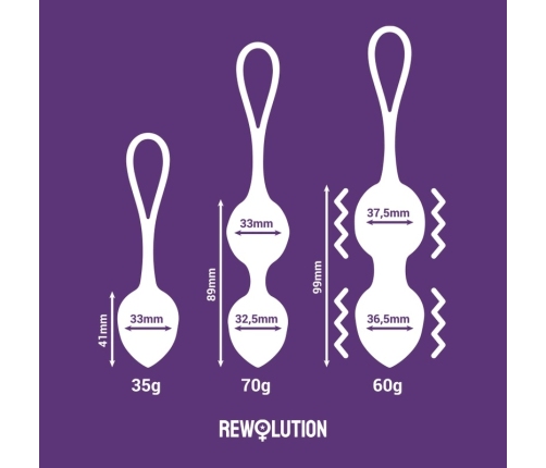 Rewolution REWOBEADS Set - Vibrating Pelvic Floor Trainer, Remote, Silicone