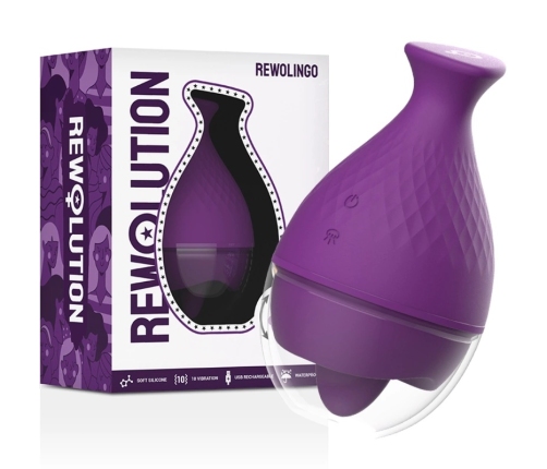 Rewolution Rewolingo External Vibrator with Dynamic Tongue Motion, Pink