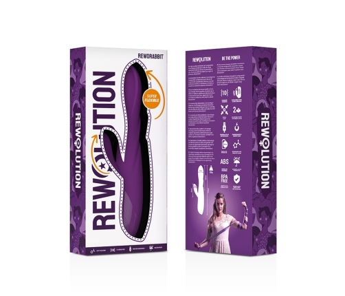 Rewolution RewoRabbit Flexible Dual Motor Vibrator - Pink, 21 cm