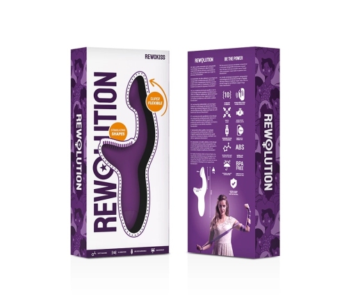 Rewolution Rewokiss Dual Motor Vibrator - Flexible Silicone, 18.5 cm, Pink