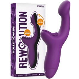 Rewolution Rewokiss Dual Motor Vibrator - Flexible Silicone, 18.5 cm, Pink