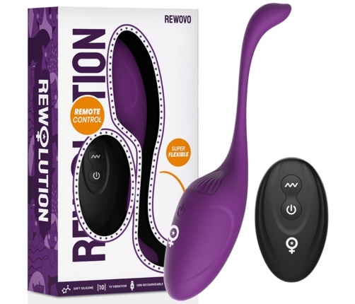 Rewolution REWOVO Remote Control Silicone Egg Vibrator, Waterproof, Pink