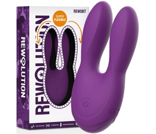 Rewolution REWOBIT Duet Flex Vibrator - Flexible Dual-Engine Model, 11.8 cm