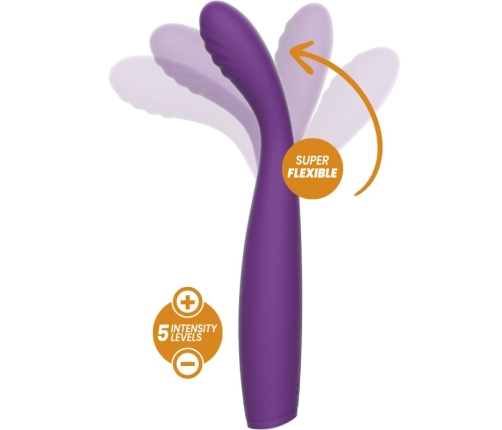 Rewolution REWOSTIM Flexible Silicone Vibrator, Waterproof, Rechargeable 19cm