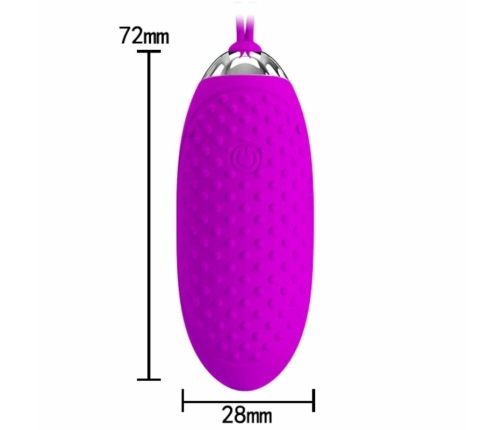 Pretty Love Joanna Wireless Vibrating Egg 12 Modes Silicone Pink