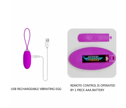 Pretty Love Joanna Wireless Vibrating Egg 12 Modes Silicone Pink
