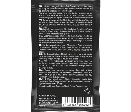 Coquette Chic Desire Pocket Massage Oil Lollipop Aroma Warming 10ml