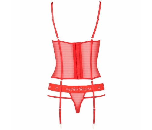 Passion Kyouka Red Corset Set S/M - Adjustable Straps & Sheer Design