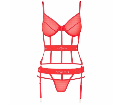 Passion Kyouka Corset Red L/XL - Adjustable Straps & Matching Thong