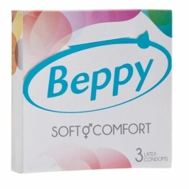 Beppy Comfort Natural - prezerwatywy 3 sztuki, duży rozmiar, lateks
