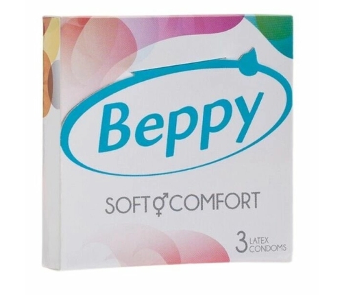 Beppy Comfort Natural - prezerwatywy 3 sztuki, duży rozmiar, lateks