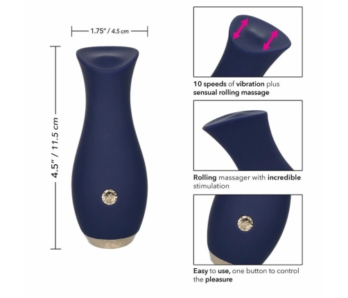 CalExotics Chic Tulip Blue - 10-Mode Waterproof Massager, 11.5 cm