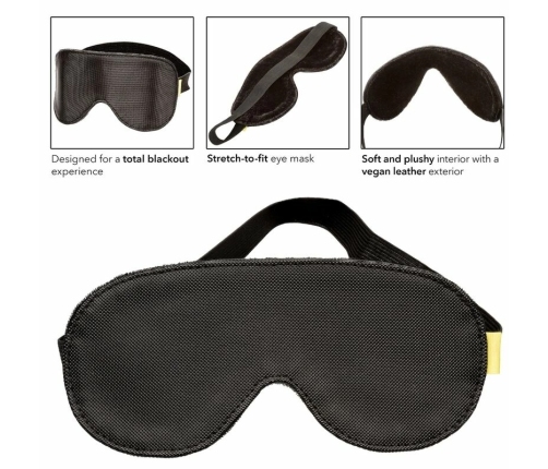 CalExotics Boundless Blackout Adjustable Eye Mask - Vegan Leather, Black