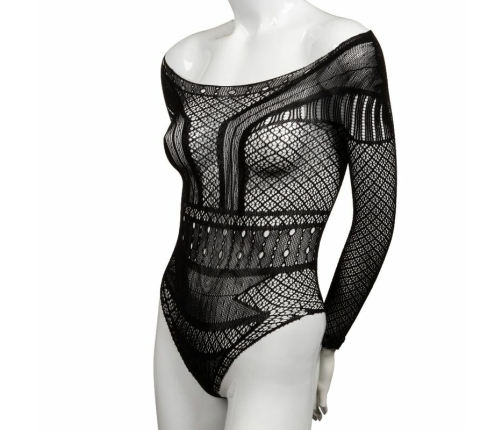 CalExotics Scandal Mesh Lace Shoulder Bodysuit One Size Black