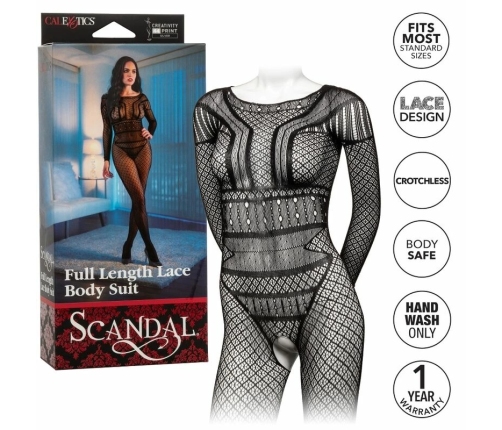 CalExotics Scandal Lace Body Suit - Breathable Mesh, Universal Size