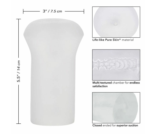 CalExotics Boundless Transparent Intimate Machine TPE 14cm Waterproof