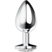 OHMAMA Anal Plug L Aluminum with Decorative Crystal 4x9cm