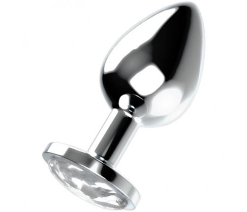 OHMAMA Anal Plug L Aluminum with Decorative Crystal 4x9cm